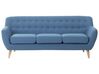 3 Seater Fabric Sofa Blue MOTALA_259552
