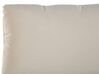 Polsterbett Samtstoff beige mit Bettkasten hochklappbar 160 x 200 cm BATILLY_830115