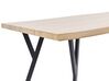 Jedálenský stôl 180 x 90 cm svetlé drevo/čierna ALTON_886514
