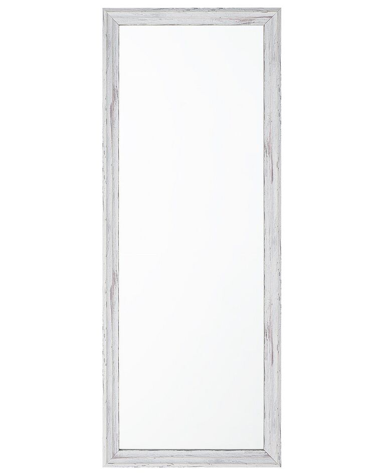 Wandspiegel weiß / Holzoptik rechteckig 50 x 130 cm BENON_713036