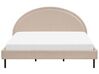 Čalouněná buklé postel 180 x 200 cm béžová MARGUT_877095