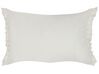 Set of 2  Linen Cushions 30 x 45 cm Off-white SASSAFRAS_906652