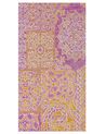 Alfombra de lana rosa/amarillo mostaza 80 x 150 cm AVANOS_848412