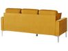 3-istuttava sohva sametti sinapinkeltainen GAVLE_813732