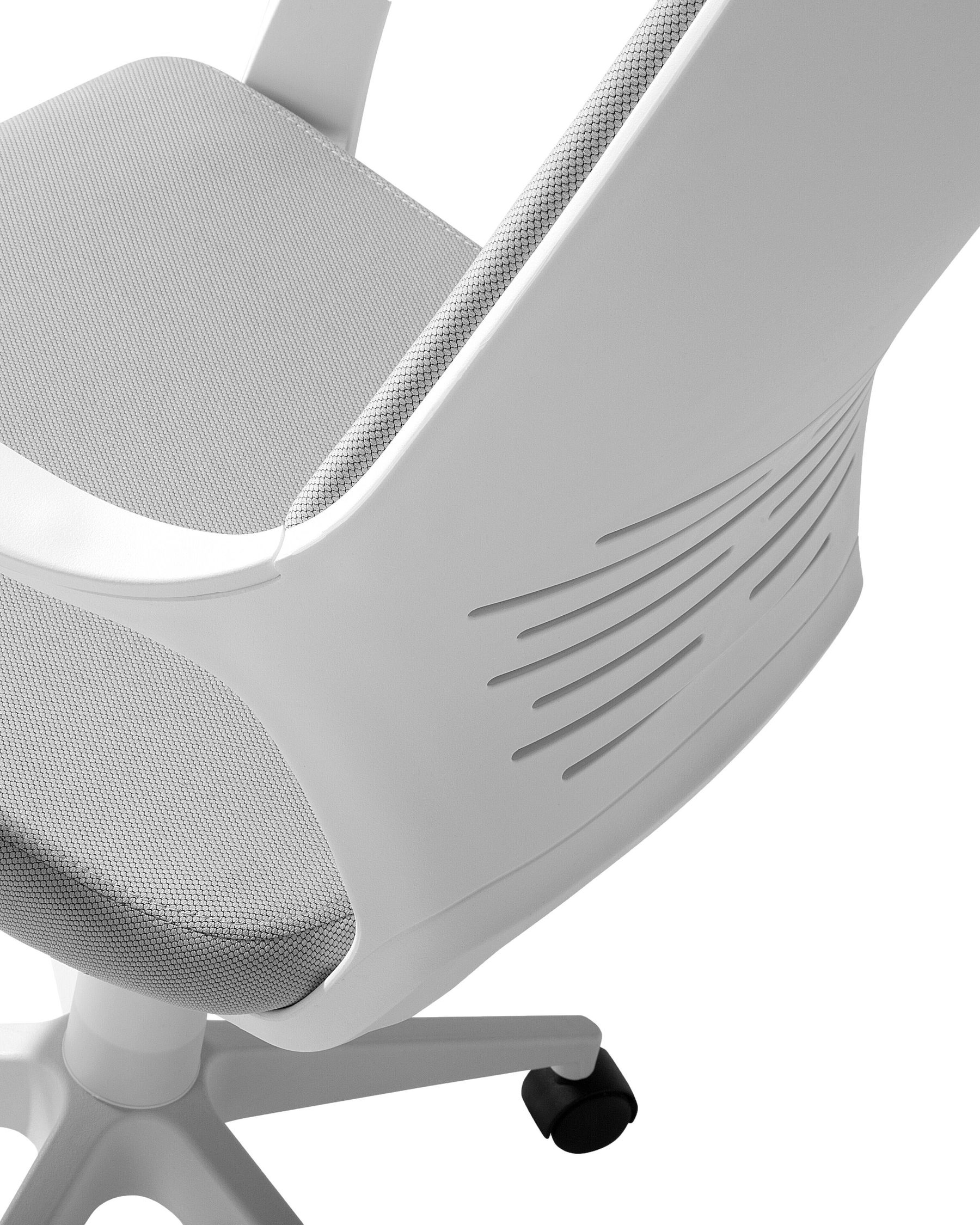 Swivel Office Chair Grey and White DELIGHT Beliani.co.uk