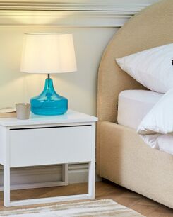 Pöytävalaisin lasi sininen/valkoinen ERZEN Pöytävalaisin lasi sininen/valkoinen ERZEN