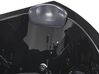 Whirlpool Badewanne schwarz Eckmodell mit LED 197 x 140 cm BARACOA_821047