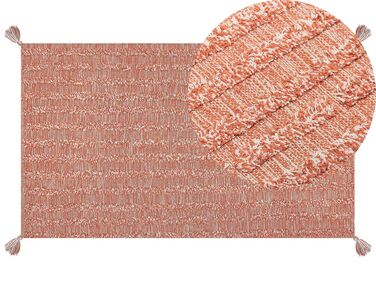 Bavlnený koberec 80 x 150 cm oranžový MUGLA