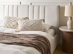 Koristetyyny puuvilla beige tuftattu 40 x 60 cm 2 kpl CRATAEGUS