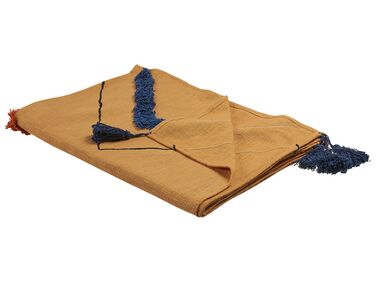 Manta de algodón naranja 130 x 180 cm SHIMLA