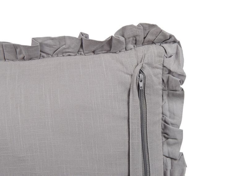 4x Stoffservietten Leinen-Baumwolle - Mit Rüschen, 45x45cm, Waschbar