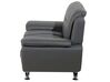 2 Seater Faux Leather Sofa Grey LEIRA_687363