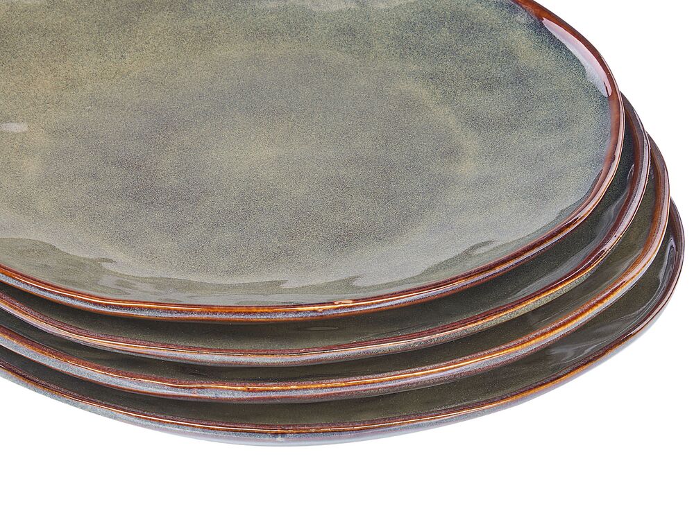 Ensemble de vaisselle en grès Ridge de Safdie & Co., gris, 16 pièces  HK02631