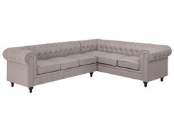 6-istuttava kulmasohva kangas vasenk. beige CHESTERFIELD