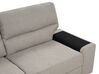 Conjunto de sofás com 5 lugares em tecido castanho claro VOGAR_901213