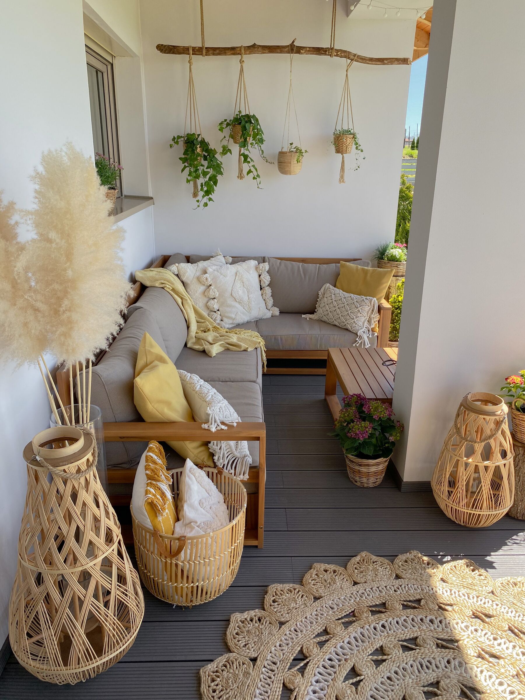 Laterne Bambusholz hellbraun 56 cm TONGA | Beliani.de