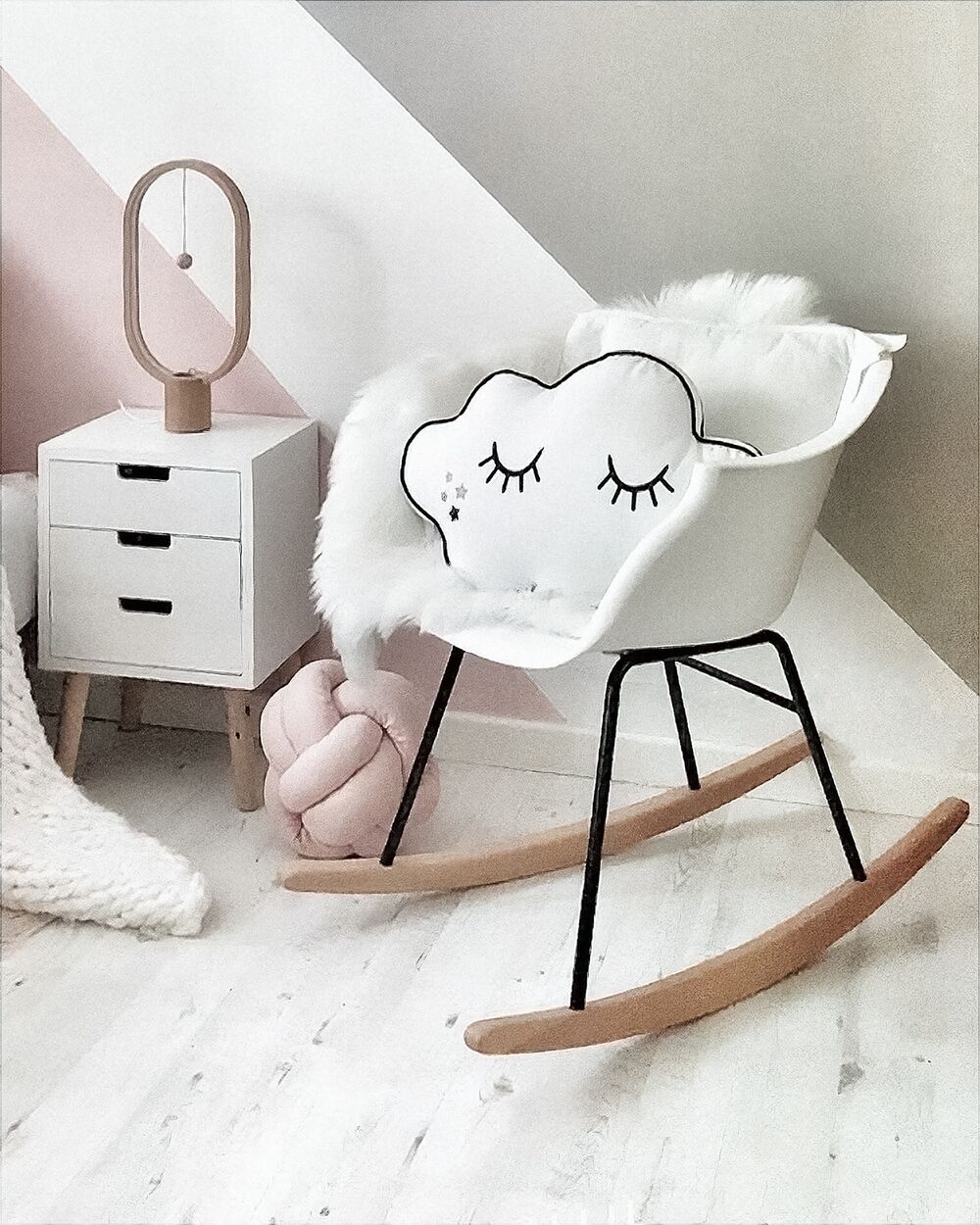 Rocking Chair Light Blue Harmony Beliani At Rocking Chair Light Blue Harmony Beliani At