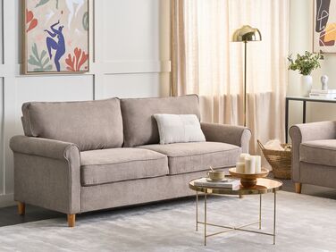 3-seters sofa stoff lysebrun RONNEBY