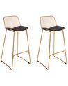 Conjunto de 2 sillas de bar de metal dorado PENSACOLA_907485