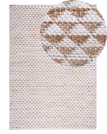 Bavlnený koberec 140 x 200 cm béžový TUNCELI