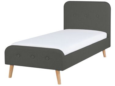 Šedá čalouněná postel 90x200 cm RENNES