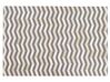 Kožený koberec v šedé a béžové barvě 160 x 230 cm BAGGOZE _780487