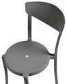 Set of 4 Dining Chairs Dark Grey VIESTE_861696