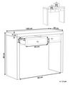Zrkadlový konzolový stolík s 2 zásuvkami strieborný TILLY_809753