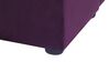 Lit double en velours violet avec banc coffre 140 x 200 cm NOYERS _777193