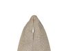Colcha de poliéster gris pardo 140 x 210 cm con 2 cojines 45 x 45 cm SHUSH_821985