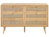 Rattan 6 Drawer Chest Light Wood PEROTE_841328
