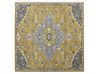 Vlněný koberec 200 x 200 cm žlutý/modrý MUCUR_848441