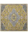 Wool Area Rug 200x 200 cm Yellow and Blue MUCUR_848441