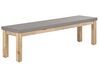 Záhradný nábytok sada betón / akáciové drevo sivá farba stola s 2 lavicami OSTUNI_804977
