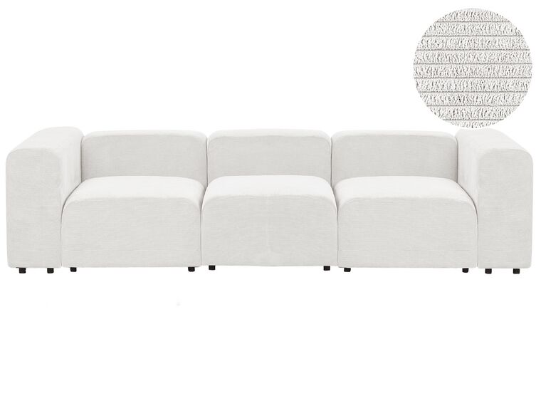 Sofa modułowa 3-osobowa sztruksowa biała FALSTERBO_916111