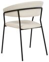 Set of 2 Velvet Dining Chairs Cream MARIPOSA_871945