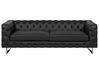 Faux Leather Sofa Set Black VISSLAND_741258
