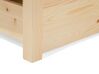 Hochbett Holz mit Bettkasten hellbraun 90 x 200 cm REGAT_797115