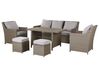 5 Seater PE Rattan Garden Sofa Set Taupe and Grey FONTI_820251
