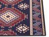 Teppich dunkelblau / dunkelrot 60 x 200 cm orientalisches Muster Kurzflor KANGAL_886690