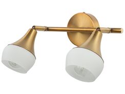 Seinävalaisin 2 polttimoa teräs kulta ANTLER II Seinävalaisin 2 polttimoa teräs kulta ANTLER II