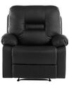 Faux Leather Manual Recliner Chair Black BERGEN_681443