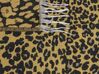 Manta com padrão leopardo castanho e preto 130 x 170 cm JAMUNE_834479