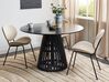 Round Acacia Wood Dining Table ⌀ 120 cm Black MESILLA_906720