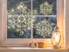Set of 3 Outdoor LED Hanging Decor Snowflakes 30/39/50 cm Silver LOHELA_813185