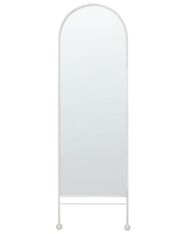 Kovové nástěnné zrcadlo 45 x 145 cm bílé JARNAGES