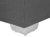 Cama continental de poliéster gris oscuro/plateado 90 x 200 cm PRESIDENT_734713