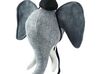 Plush Animal Head Wall Décor Elephant Grey BADOU_848228
