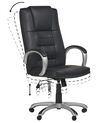 Fotel biurowy regulowany z funkcją masażu ekoskóra czarny GRANDEUR II_816270