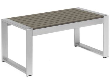 Aluminium Garden Coffee Table 90 x 50 cm Dark Grey SALERNO